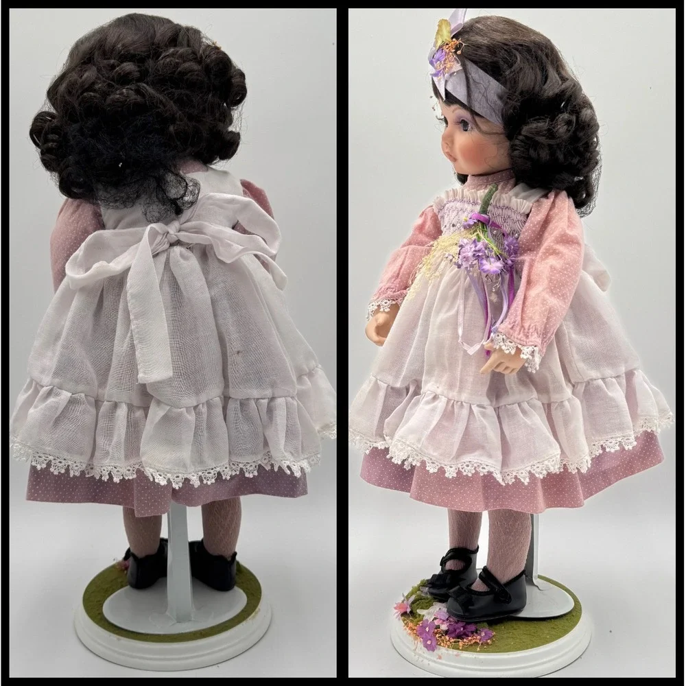 Vintage Kay McKee Shy Violet Porcelain Doll Hamilton Collection 1991 w/ Box Auth